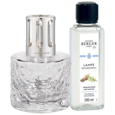 Maison Berger Paris Dárková sada katalytická lampa Mirage + náplň Pure White Tea Čirá 250 ml – Zboží Dáma