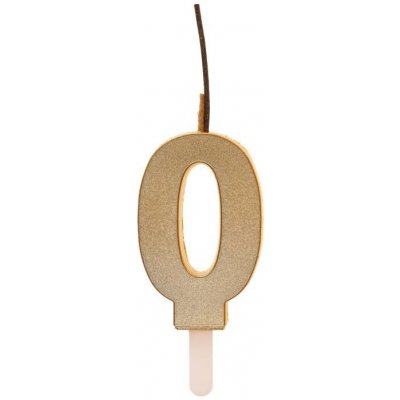 Dortisimo Dekora svíčka s prskavkou zlatá číslo 0 – Zboží Dáma