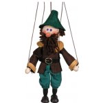 Mašek umělecká výroba Loutka dřevěná Loupežník 20 cm – Sleviste.cz