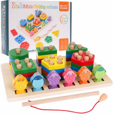 RKToys Dřevěná sada 2v1 a Chytání rybiček – Zboží Dáma