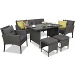 Garden Point GAP121 Zahradní technorattanový nábytek Bari 7 antracit – Sleviste.cz