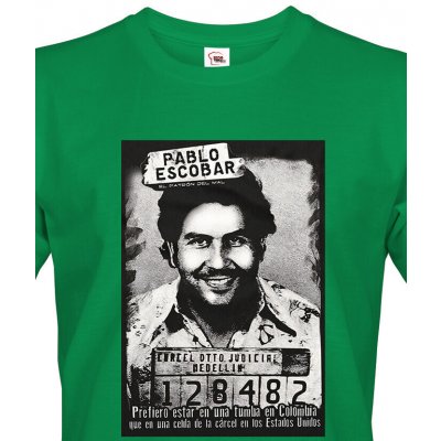 Bezvatriko.cz pánské tričko Pablo Escobar Canvas pánské tričko s krátkým rukávem 2101 zelená – Hledejceny.cz