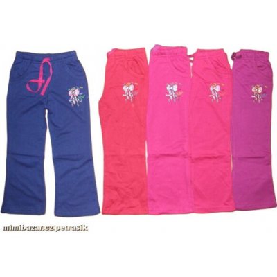 KUGO T8691 dívčí tepláky slabé tmavě červená – Zboží Dáma