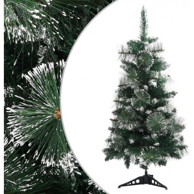 zahrada-XL Umělý vánoční stromek se stojanem zelenobílý 90 cm PVC