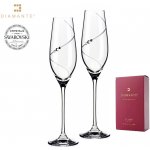 Diamante Sklenice na sekt Silhouette 2 x 210 ml – Zboží Mobilmania