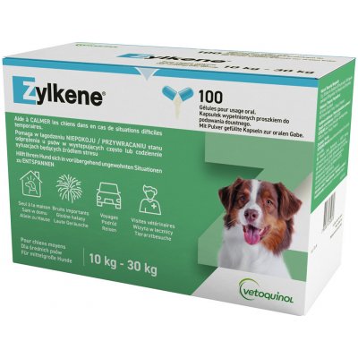 Vetoquinol Zylkene 225 mg pro střední psy 10-30 kg 2 x 100 kapslí – Hledejceny.cz
