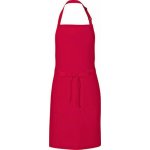 Link Kitchen Wear Univerzální keprová zástěra s laclem a nastavitelným páskem u krku Červená 72 x 85 cm X986 – Hledejceny.cz