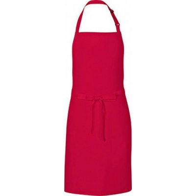 Link Kitchen Wear Univerzální keprová zástěra s laclem a nastavitelným páskem u krku Červená 72 x 85 cm X986 – Hledejceny.cz
