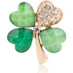 Amparo Miranda brož čtyřlístek AM3120 zelený – Zboží Dáma