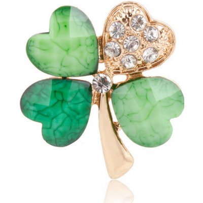 Amparo Miranda brož čtyřlístek AM3120 zelený – Zboží Dáma