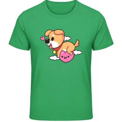 Gildan Soft Style tričko Design se srdíčkem a psem - Irish Green – Zboží Mobilmania