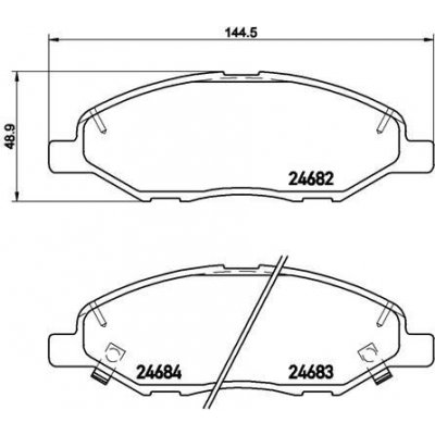 Sada brzdových destiček, kotoučová brzda BREMBO P 56 088 – Zboží Mobilmania