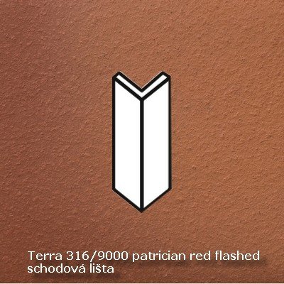 Ströher Keraplatte Terra 316/9000 patrician red flashed 15,7 x 6 x 6 x 1,1 cm cihlová 2ks