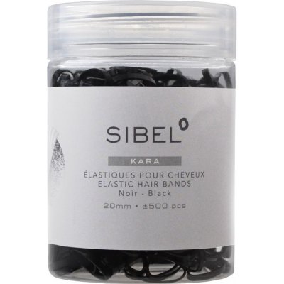 SIBEL Kara Elastic - gumičky do vlasů 500ks, průměr 20mm - černé – Zbozi.Blesk.cz
