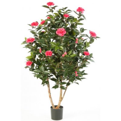 Luxusní umělý kvetoucí strom CAMELIA JAPONICA KEŘ růžový, 150 cm – Zbozi.Blesk.cz