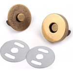 Pro Háčkování Magnetické zapínání kulaté 18 mm, staromosaz – Zboží Dáma