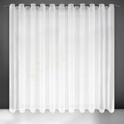 EUROFIRANY ZÁCLONA NA KROUŽCÍCH SAKALI 350X250 CM BÍLÁ – Hledejceny.cz