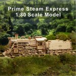 Robotime 3D dřevěné puzzle Parní lokomotiva Prime Steam Express 1:80 308 ks – Zboží Dáma