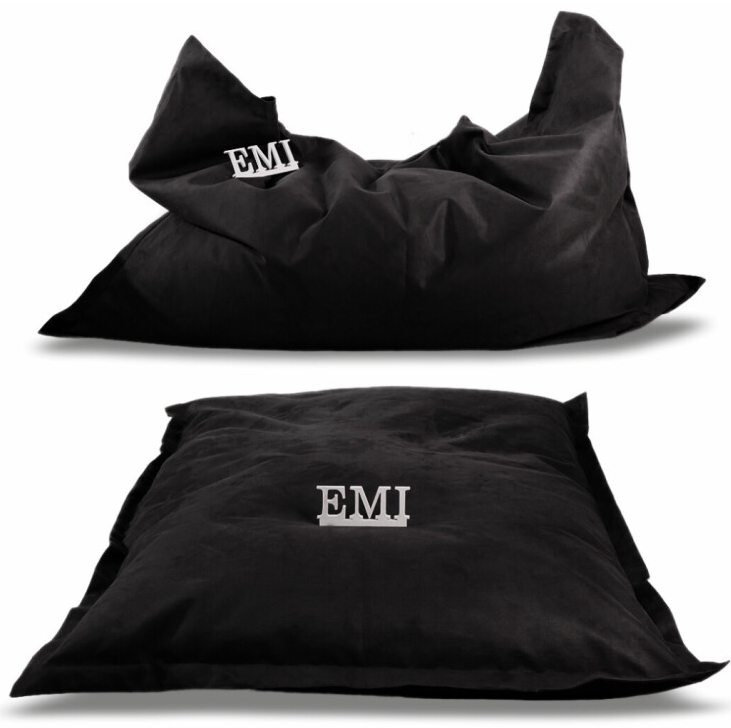 EMI sedací pytel polštář černý semišový