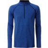 Pánské sportovní tričko James&Nicholson Pánské sportovní triko s dlouhým rukávem sportsshirt Longsleeve JN498 Modrá královská melírodrá námořní