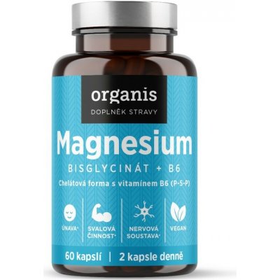 Organis Magnesium Bisglycinát+B6 60 kapslí – Hledejceny.cz