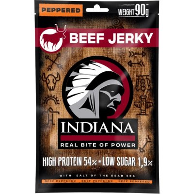 Indiana Beef Jerky Peppered 375 g – Zbozi.Blesk.cz