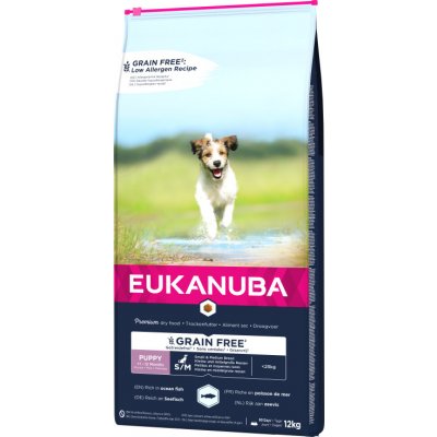 Eukanuba Puppy&Junior Small/Medium Grain Free 2 x 12 kg