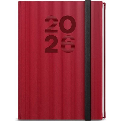 Oskar Vigo A5 Týdenní 2026 červená – Zboží Živě