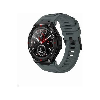 Mobilly řemínek pro Amazfit T-Rex, silikonový, tmavě šedý 569 DSJ-35-00S – Zboží Živě