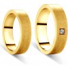Prsteny Savicki Snubní prsteny žluté zlato ploché 10001 5 SAVK2
