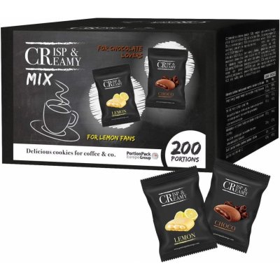 Sušenky ke kávě Crisp & Cremy citronová a čokoládová příchuť 200 x 4,94 g – Zboží Dáma