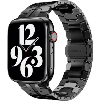 AW Kovový V-Shape řemínek pro Apple Watch - Černý Šířka uchycení řemínku: 44/45/46/49mm Černý IR-AWGW-0085 – Zboží Živě