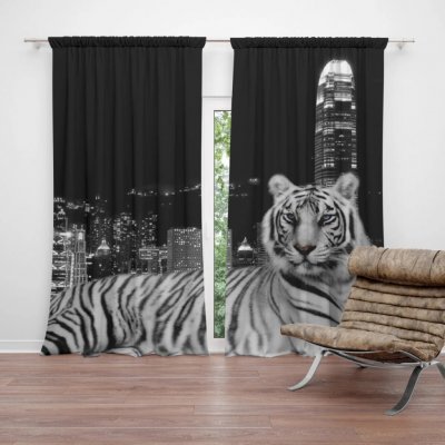 Sablio Závěs Městský tygr: 2ks 140x250cm – Hledejceny.cz