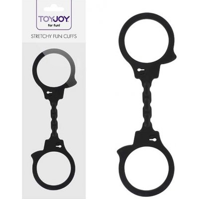 ToyJoy Stretchy Fun Cuffs pružná erotická pouta Black – Sleviste.cz