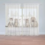 Sablio Záclony Mláďátka: 2ks 150x250cm – Hledejceny.cz