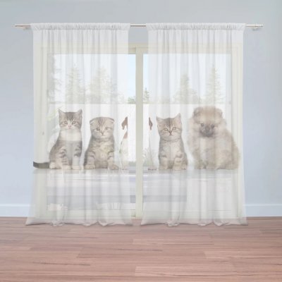Sablio Záclony Mláďátka: 2ks 150x250cm – Hledejceny.cz
