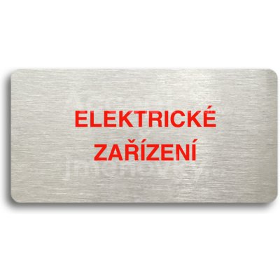 ACCEPT Piktogram ELEKTRICKÉ ZAŘÍZENÍ - stříbrná tabulka - barevný tisk bez rámečku – Zboží Mobilmania