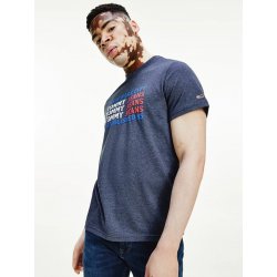 Tommy Jeans pánské tmavě modré tričko Jersey 002