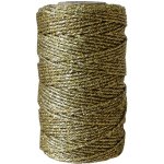 Bella Rose Třpytivý provázek 50 m – Gold, zlatá barva, textil – Zboží Dáma
