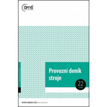 Optys 1234 Provozní deník stroje A4 nepropisující