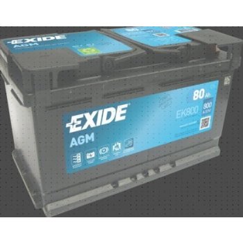 Exide Micro-hybrid AGM 12V 80Ah 800A EK800