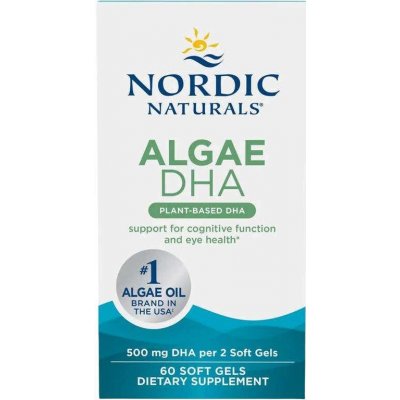 Nordic Naturals Algae DHA Veganská Omega 500 mg 60 kapslí – Hledejceny.cz