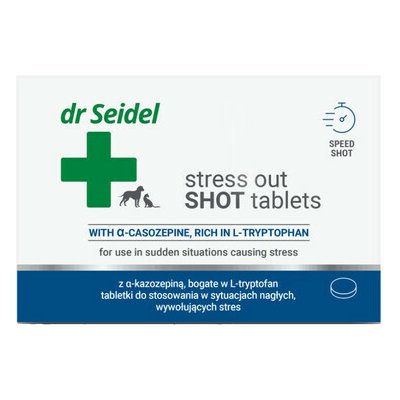 DR SEIDEL Přípravek uklidňující Stress out SHOT tablety pro psy a kočky 10 tablet – Hledejceny.cz