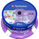 Verbatim DVD+R 8,5GB 8x, Double Layer, AZO, printable, cakebox, 25ks (43667)