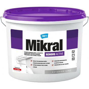 HET MIKRAL RENOVO ACTIVE fasádní silikonová barva bílá 1 kg