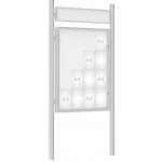 PROCITY Venkovní vitrína model 1000 16 x A4, elox, včetně sloupků a záhlaví | Zboží Auto