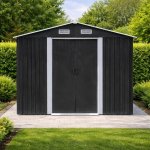 BestBerg BBSH-1208A 10,1 m² 389 x 260 x 202 cm antracit/bílá – Sleviste.cz