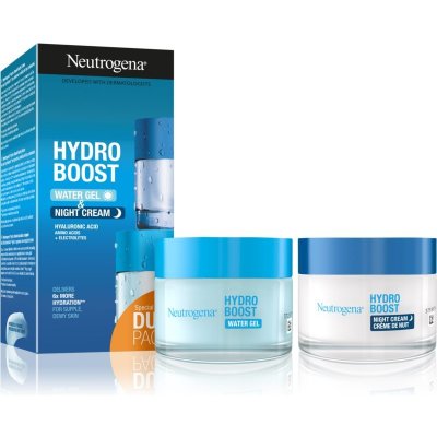 Neutrogena Hydro Boost hydratační pleťový gel 50 ml + noční krém s hydratačním účinkem 50 ml dárková sada – Hledejceny.cz