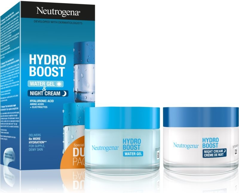 Neutrogena Hydro Boost hydratační pleťový gel 50 ml + noční krém s hydratačním účinkem 50 ml dárková sada