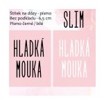 Označto Štítek / nálepka na dózu - Písmo SLIM bez podkladu - 6,5cm oznacto_009 Černá – Hledejceny.cz